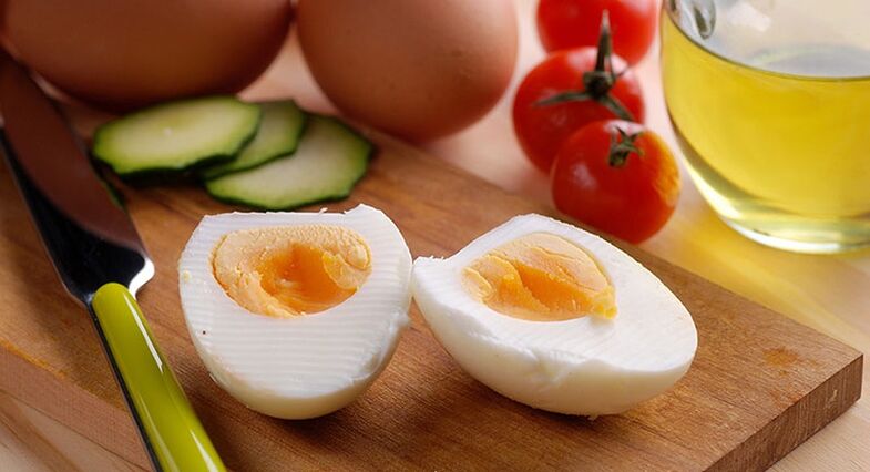 відварене яйце та овочі для схуднення